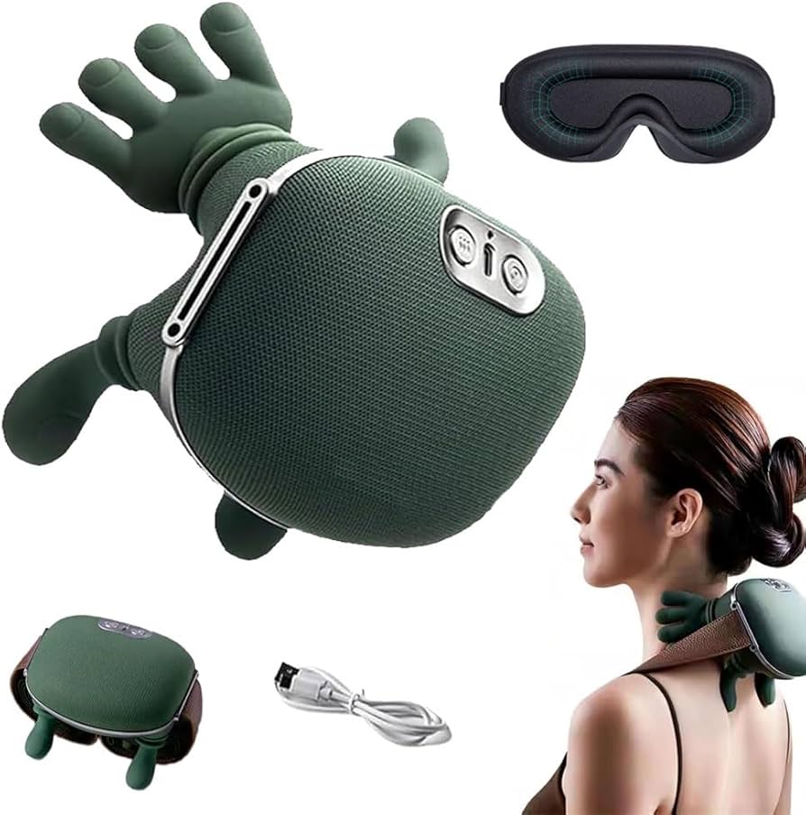 Smart Neck & Shoulder Massager Pillow | Rechargeable Deep Tissue Heat Massage Device