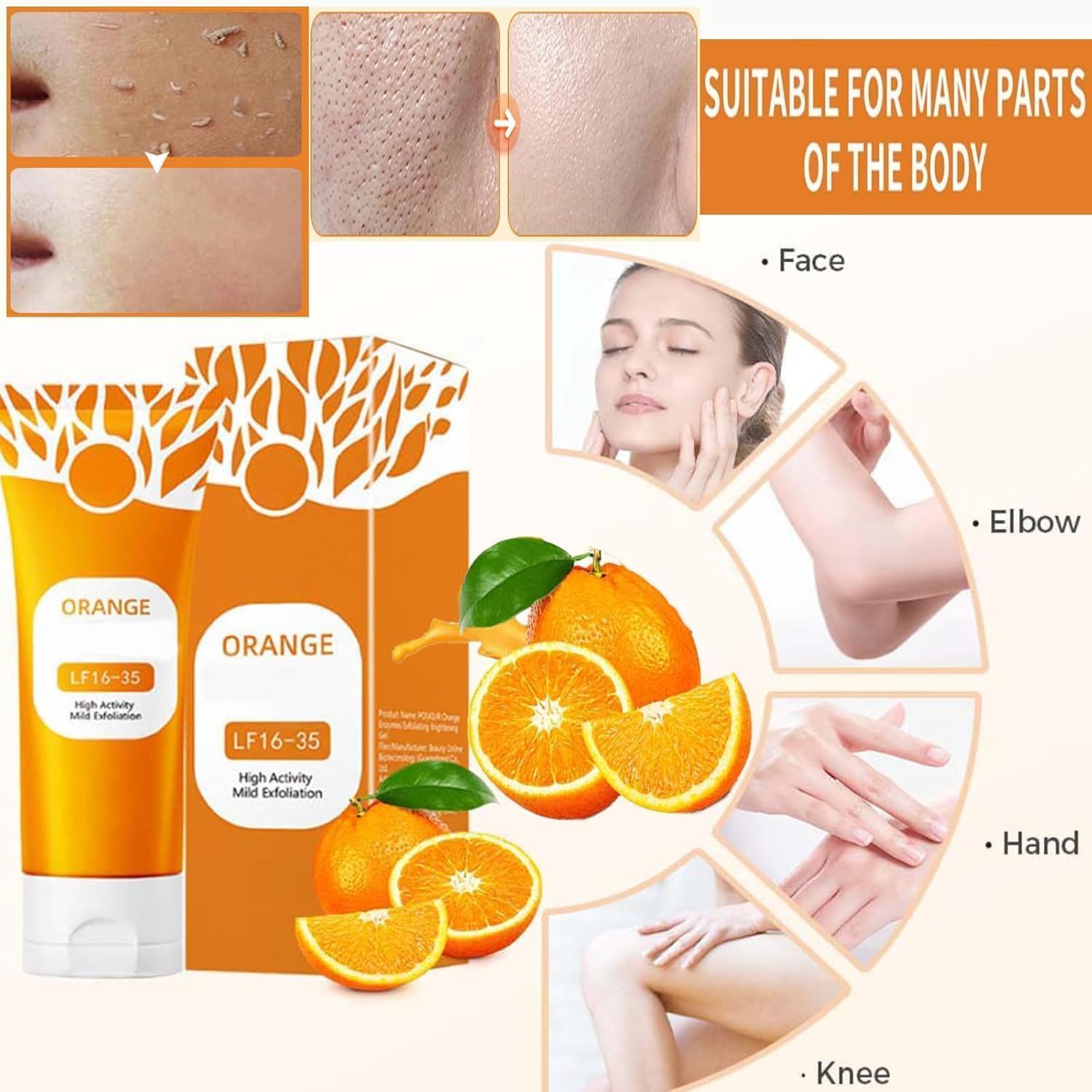 Orange Enzyme Exfoliating Gel for Face & Body